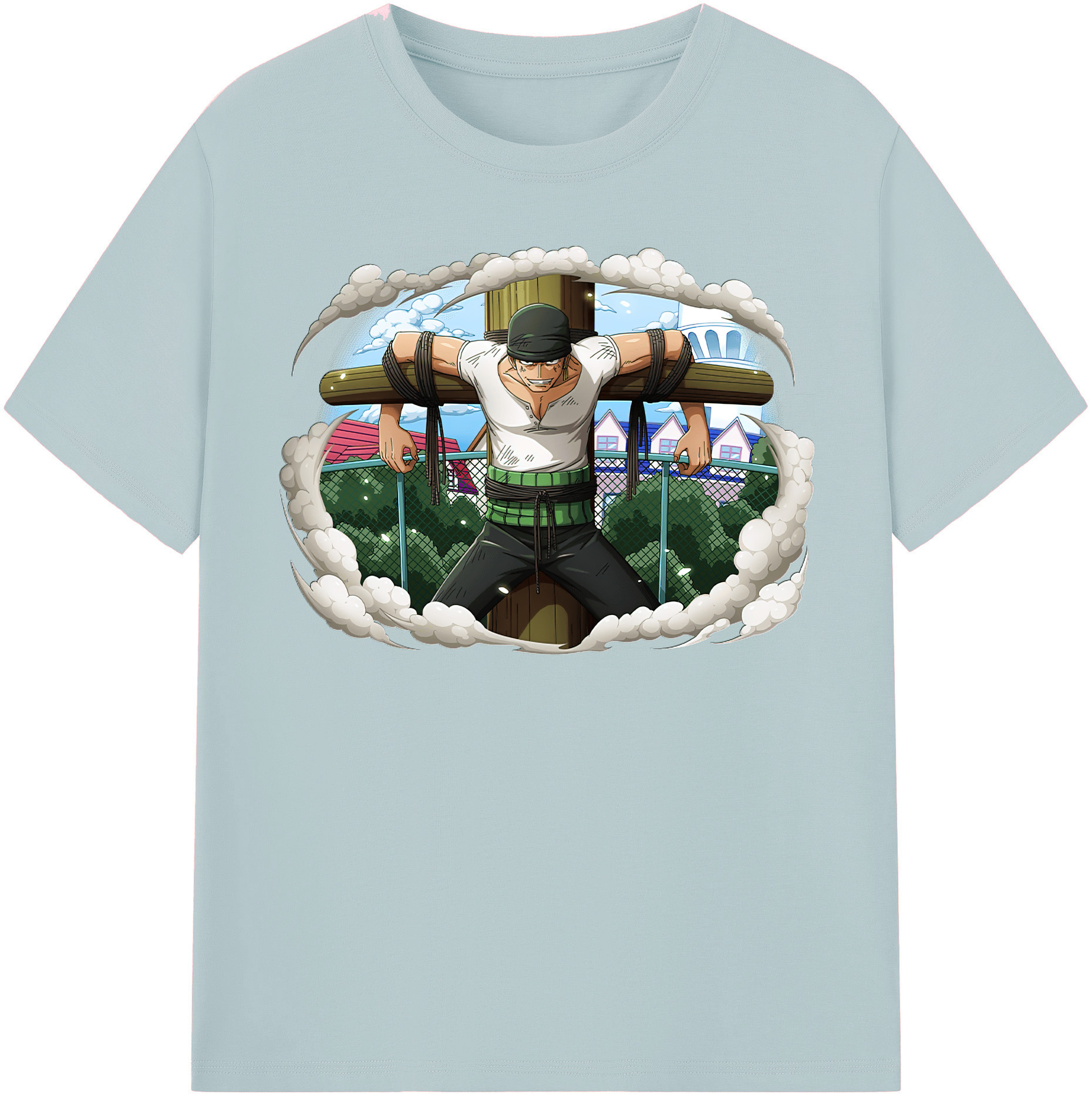 ワンピース ロロノア・ゾロ ONE PIECE Roronoa Zoro 綿100％半袖Tシャツ（フロントプリント）